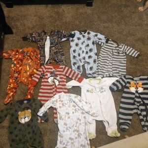 Lot of Fleece footie's